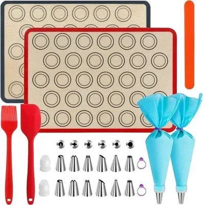 Image de Tapis en silicone pour macarons, tapis antiadhésif pour le pain et la pizza