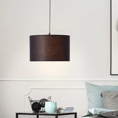 Produktbild von BRILLIANT Pendelleuchte Esher | moderne und schlichte Deckenleuchte | 38cm | schwarz | 1x E27 max. 40 W