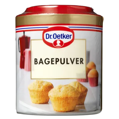 Productafbeelding van Dr. Oetker Bagepulver 140g, afkomstig uit Denemarken – Deens bakpoeder in een handige verpakking voor luchtig beslag, taarten, wafels en Scandinavische gebak