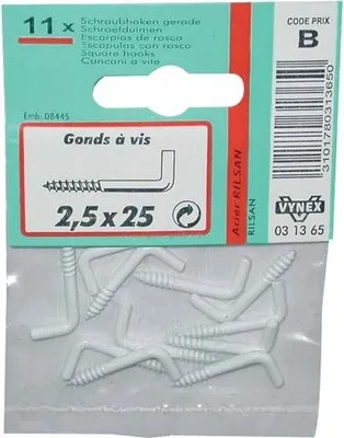 Produktbild von Schraubhülse aus weißem Rilsan, 3 x 30 Stück - Vynex