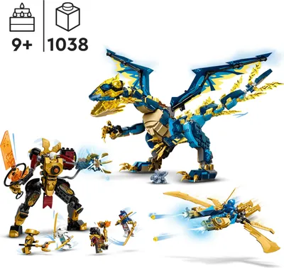 Produktbild von LEGO® NINJAGO® 71796 Kaiserliches Mech-Duell gegen den Elementardrachen