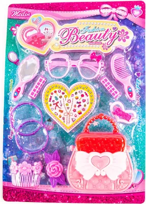 Produktbild von Kleines Prinzessin Set für Mädchen - Handtasche Brille & Haarspangen - Rollenspiel Zubehör