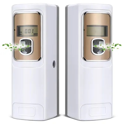 Produktbild von 2 Stück Automatischer Duftspender, tragbarer Aromadiffusor, Wand- oder Standmontage, Lufterfrischer für Zuhause & Hotel, Weiß