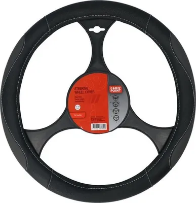 Obrázek produktu pro Carpoint Potah volantuPolyuretankůže černý/šedý 37-39cm