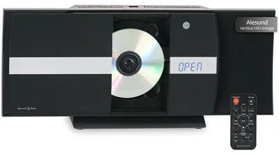 Immagine prodotto di Impianto stereo verticale Bennett & Ross Ålesund, con lettore CD/MP3, USB e Bluetooth, nero