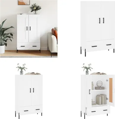 Immagine prodotto di vidaXL Credenza bianca 69,5x31x115 cm Materiale a base di legno - Credenza - Credenza - Credenza - Armadio