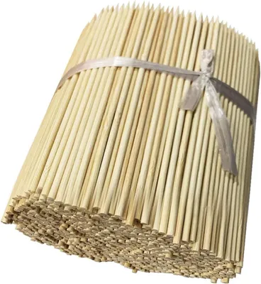 Produktbild von Bambusstäbe Set, 1000 Stück, 2,5 mm x 15 cm, spitz, für Garten