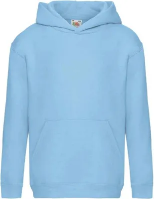 Productafbeelding van Fruit of the Loom - "Premium" hooded sweater voor kinderen, model FK2833 (maat 152-158), kleur: hemelsblauw