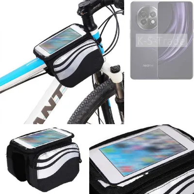 Produktbild von K-S-Trade Rahmentasche Fahrrad-Halterung kompatibel mit Realme 13 5G Rahmenhalterung Fahrrad Handyhalterung Fahrradtasche Handy Smartphone Halterung