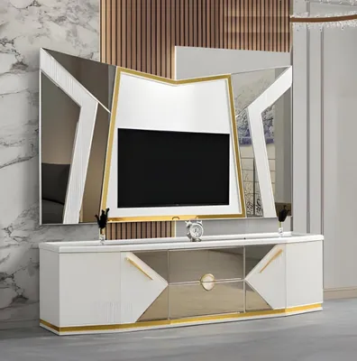 Immagine prodotto di Mobile TV bianco Bassa mensola TV Soggiorno Supporto TV Mobile TV