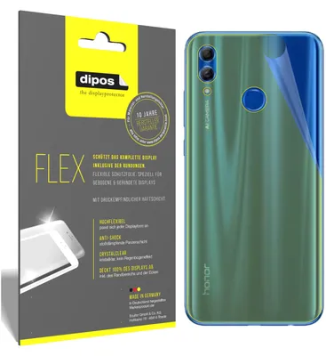 Produktbild von 3x Honor 10 Lite Rückseite Schutzfolie Folie, 100% Displayabdeckung, dipos Flex