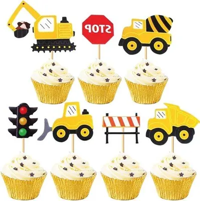 Produktbild von Bauspielzeugset für Jungen Geburtstag - Cupcake-Verzierungssatz