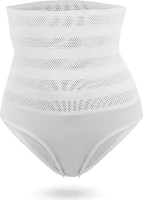 Produktbild von Figurformender Bodyshaper mit Bikini Slip ( Weiß / S ) Highwaist Miederhose mit Bauchweg Effekt - Shapewear Bodypants, bequemer Miederslip Hohe Taille
