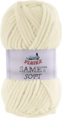 Produktbild von 100g Strickgarn Samet Soft Chenille-Strickgarn Samtwolle flauschig Farbwahl