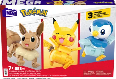 Produktbild von MEGA Pokemon Blcke Pokemon Trio Pikachu Evoli Plinfa