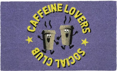 Produktbild von Gift Company Fußmatte aus Kokosfasern Caffeine Lovers Social Club (75x45cm)