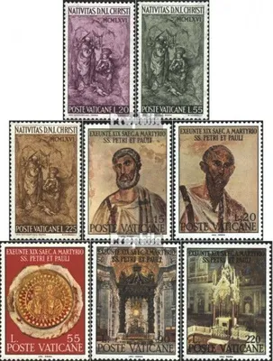 Produktbild von Briefmarken Vatikanstadt 1966 Mi 514-516,523-527 (kompl.Ausg.) gestempelt Sondermarken