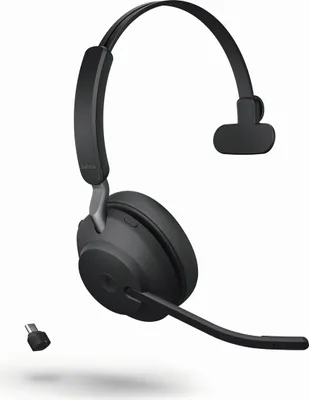 Zdjęcie produktu dla Jabra Evolve2 65, Bezprzewodowy, Biuro/centrum telefoniczne, 20 - 20000 Hz, 99,2 g, Zestaw suchawkowy, Czarny