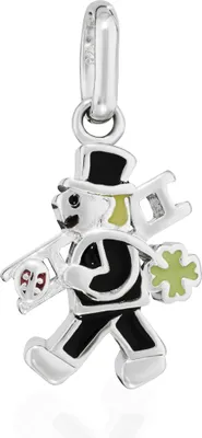 Produktbild von NKlaus Kettenanhänger Schornsteinfeger 925 Silber glanz lackiert 13x8mm Kinder Amulett 13522