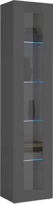 Immagine prodotto di Mobile Vetrina 1 Anta 40×30×180 cm Maruska Grigio Antracite Opaco