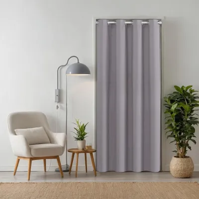 Productafbeelding van Thermische deurflap in lichtgrijs, 195 x 150 cm