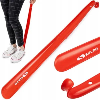 Produktbild von Sulpo Kunststoff Schuhanzieher Rot Lang mit Haken