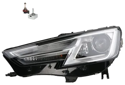 Productafbeelding van Koplamp links, geschikt voor Audi A4 8W, bouwjaar 05/15 - met automatische lichtregeling, knipperlicht en lampen. Artikelnummer: 1313092, Audi onderdeelnummer: 8W0941043. Johns