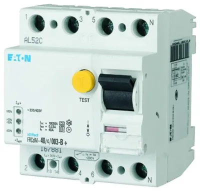 Obrázek produktu pro Eaton RCD citlivý na všechny proudy 4pólový 63 A 240 V, 415 V 167882 (167882)