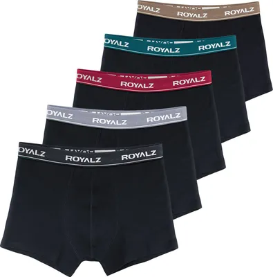 Produktbild von ROYALZ 5er Pack Unterhosen Herren Boxershorts Baumwolle 95%, Elasthan 5% - bequeme Männer Unterwäsche Nahtlos – Trunks im klassischer Schnitt modernen Look
