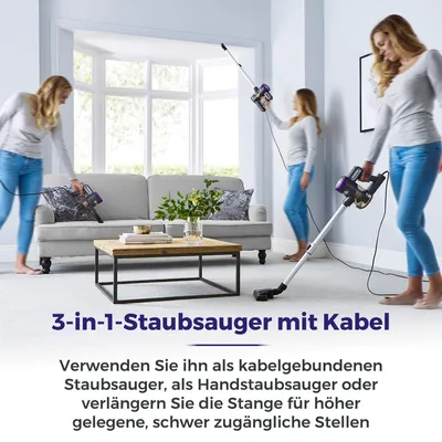 Produktbild von Tower T513005 Pro XEC20 3-in-1 Staubsauger mit Kabel, Zyklon-Saugkraft, Integrie