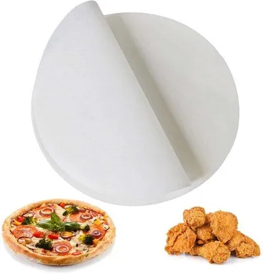 Image de Papier sulfurisé rond, Ø 30 cm, résistant à la chaleur, blanc, pour friteuse à air chaud, barbecue, cuisson au four