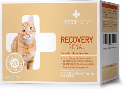 Produktbild von Recoactiv Recovery Renal Diätfutterm.flü.f.Katzen 3X90 ml