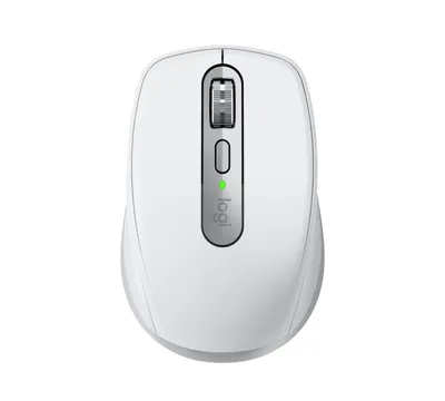 Produktbild von Logitech MX Anywhere 3S, rechts, Laser, RF Wireless + Bluetooth, 8000 DPI, Grau