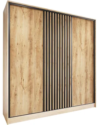 Produktbild von Schiebeschrank CETI A 200 sonoma / wotan / eiche / schwarz