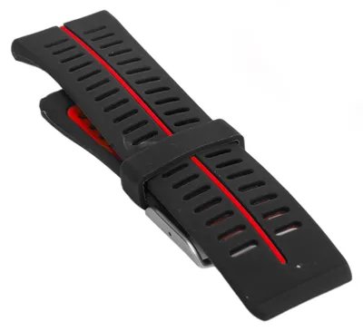 Produktbild von Ersatzarmband mit Nadel und Demontagewerkzeug für POLAR V800 Uhr (Schwarz/Rot)