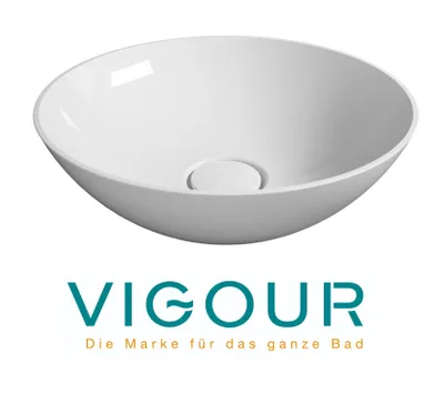 Produktbild von VIGOUR INDIVIDUAL 3.0 Aufsatzschale Mineralguss SolidPlus VIG Beschichtung Ø 40cm, weiß glänzend