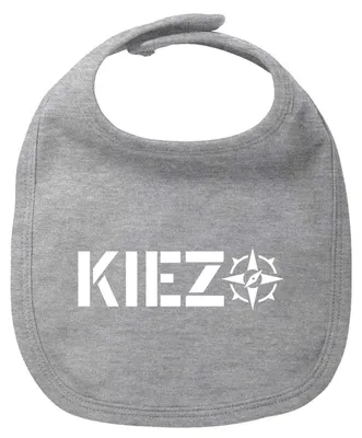 Produktbild von Huuraa Baby Lätzchen Kiez Kompass Heather Grey Klettverschluss  Baumwolle Latz Geschenkidee