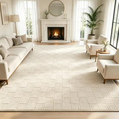 Immagine prodotto di Tappeto beige, 200 x 300 cm, lavabile e antiscivolo