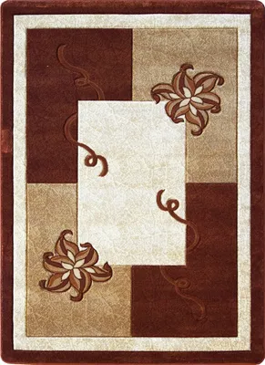 Obrázek produktu pro Moderní kusový koberec s květinami 120x180 ARTESIA 3 - hnědý
