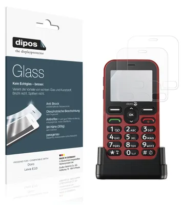 Image de 2x Protection ecrán pour Doro Leva E10 mat Verre souple Film Protecteur 9H dipos
