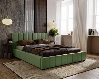 Obrázek produktu pro Manželská postel 140x200 s úložným prostorem CULPEPER - khaki