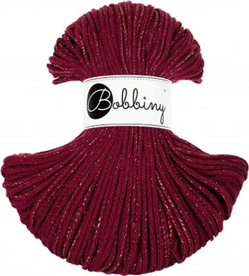 Produktbild von Bobbiny Junior 3 mm 100 m Golden Wine Red Schnur
