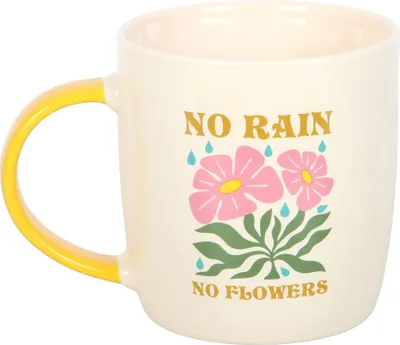 Image de Something Different - Tasse à café « No Rain, No Flowers », 370 ml SD10910 (taille unique) (blanc)