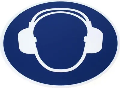 Produktbild von Sicherheitspiktogramm Gehörschutz tragen selbstklebend 430x375mm