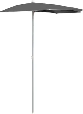 Produktbild von vidaXL Halb-Sonnenschirm mit Mast 180x90 cm Anthrazit