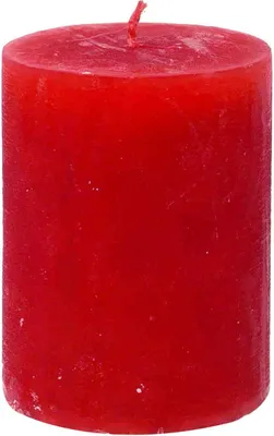 Produktbild von Stumpenkerze durchgefärbt rot 8 x Ø 6 cm