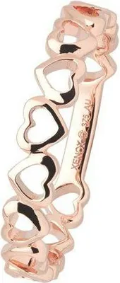 Produktbild von XENOX Damen Ring aus 375er Goldlegierung mit Roségold-Finish und Herz-Motiv