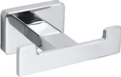 Produktbild von BIKI Doppelkleiderhaken Chrom poliert 84x36x60 mm für Bad & Küche >> zum Bohren