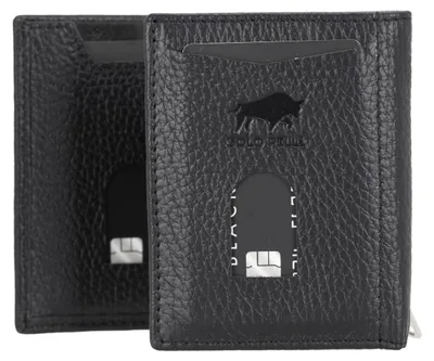 Immagine prodotto di Portafoglio "Solo Pelle" con scomparto per monete [12 slot per carte], portafoglio sottile "Riga" [protezione RFID], portacarte
