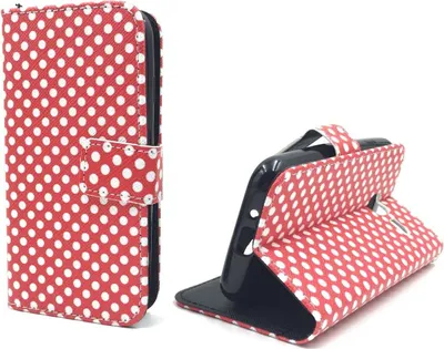 Produktbild von Handyhülle Tasche für Handy Samsung Galaxy J1 Mini Polka Dot Rot